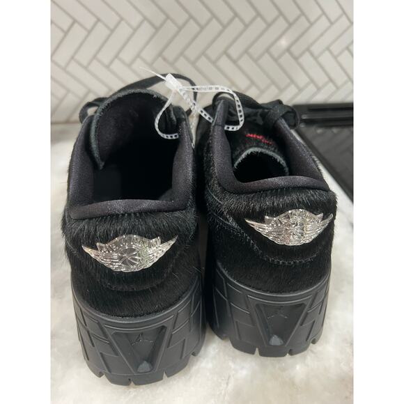 NEW Nike Air Jordan 1 Low Brooklyn Low Black Pony Hair NBY IB7210-006 W’s 10 - Picture 7 of 13